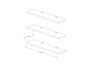 Hanah Home Boss Multicolor - Set de 3 Estantes de Pared Escandinavos